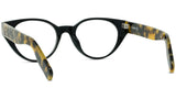 K Logo Havana Oval Eyeglasses