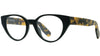 K Logo Havana Oval Eyeglasses