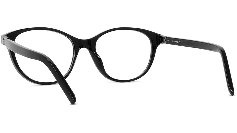 K Logo Black Oval Eyeglasses