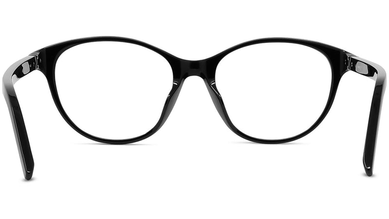 K Logo Black Oval Eyeglasses