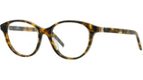 K Logo Havana Oval Eyeglasses