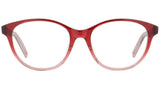 K Logo Red Oval Eyeglasses