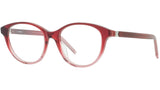 K Logo Red Oval Eyeglasses