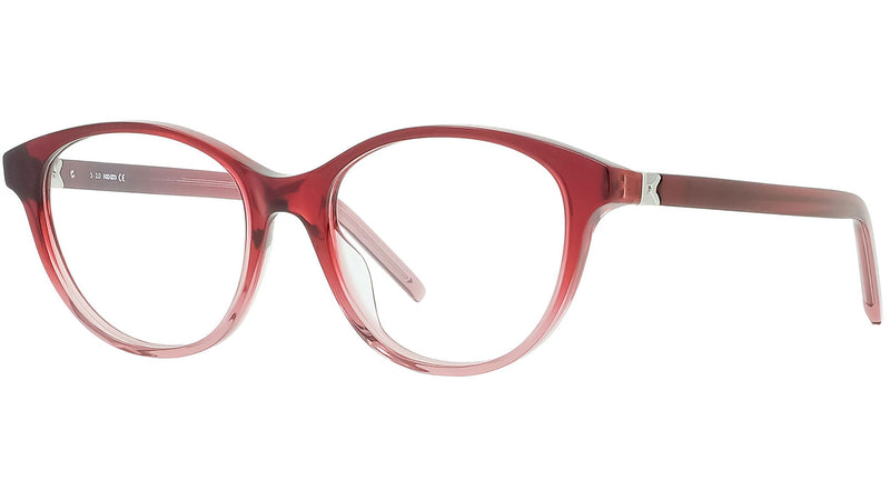 K Logo Red Oval Eyeglasses