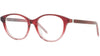 K Logo Red Oval Eyeglasses