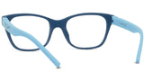 Kenzo Logo Blue Rectangular Eyeglasses