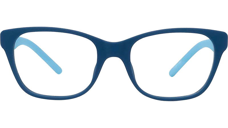 Kenzo Logo Blue Rectangular Eyeglasses