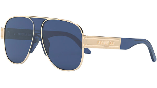 DiorSignature A3U Blue Gold Geometric Sunglasses