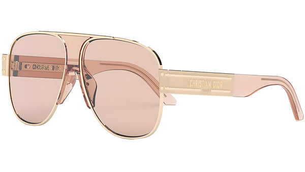 DiorSignature A3U Pink Gold Geometric Sunglasses