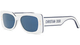 DiorPacific S1U White Geometric Sunglasses