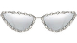 MissDior B1U Silver Cat eye Sunglasses