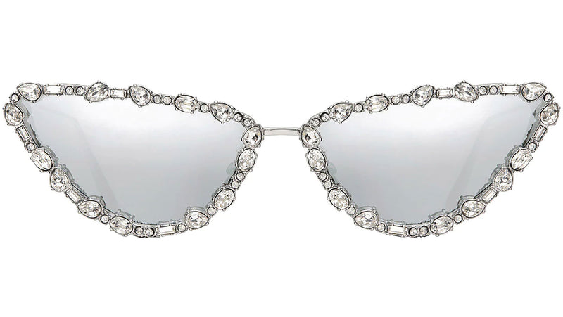 MissDior B1U Silver Cat eye Sunglasses