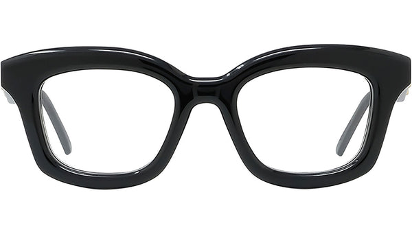 Curvy Black Geometric Eyeglasses