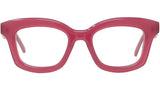 Curvy Pink Square Eyeglasses