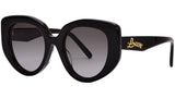 Curvy Black Butterfly Sunglasses