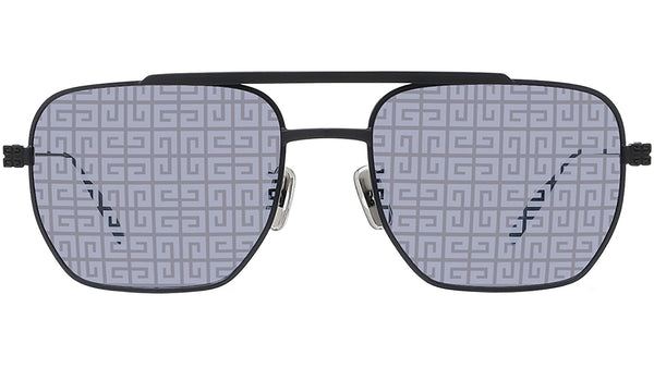 GV Speed Solid Black Geometric Sunglasses