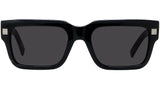 GV Day Solid Black Geometric Sunglasses