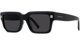 GV Day Solid Black Geometric Sunglasses