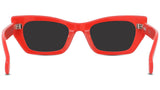 Boke Flower Red Geometric Sunglasses