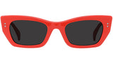 Boke Flower Red Geometric Sunglasses