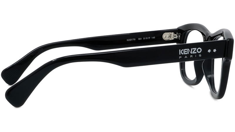 Boke Flower Black Rectangular Eyeglasses