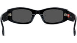 Boke Flower Black Rectangular Sunglasses