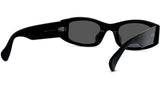 Boke Flower Black Rectangular Sunglasses