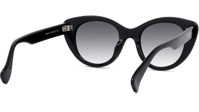 Boke Flower Black Cat eye Sunglasses