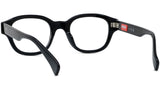 Boke Flower Black Round Eyeglasses