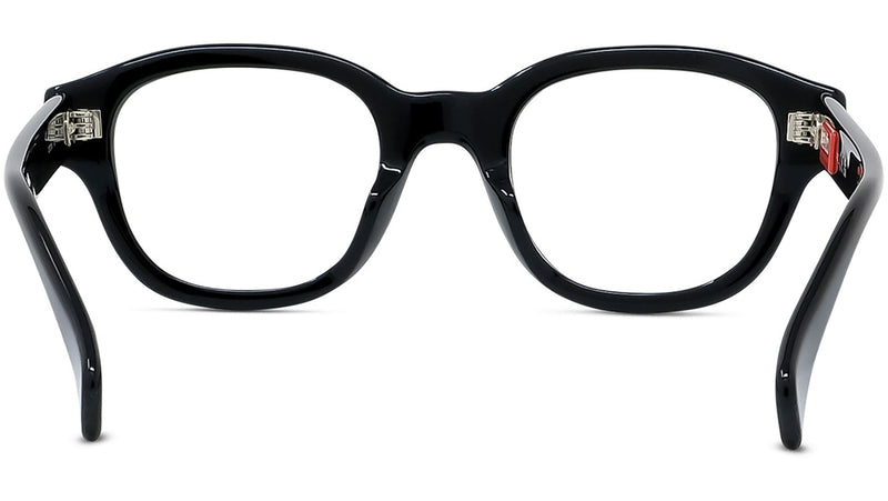 Boke Flower Black Round Eyeglasses