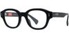 Boke Flower Black Round Eyeglasses