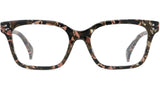 Boke Flower Havana Rectangular Eyeglasses