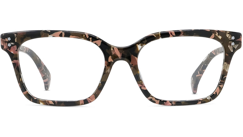 Boke Flower Havana Rectangular Eyeglasses