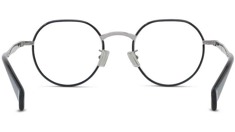 Boke Flower Silver Round Eyeglasses