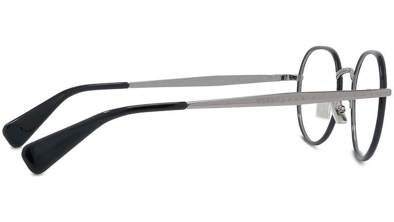 Boke Flower Silver Round Eyeglasses