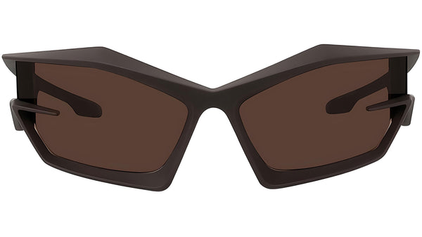 Giv Cut Brown Geometric Sunglasses