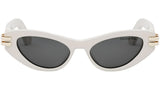 CDior B1U White Cat Eye Sunglasses