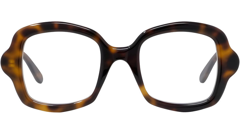 Curvy Havana Geometric Eyeglasses