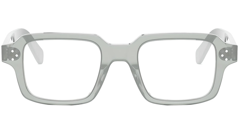 CELINE 3 Dots Transparent Sage Rectangular Eyeglasses