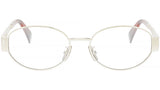 Metal Triomphe Light Gold Oval Eyeglasses