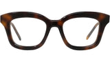 Curvy Havana Geometric Eyeglasses