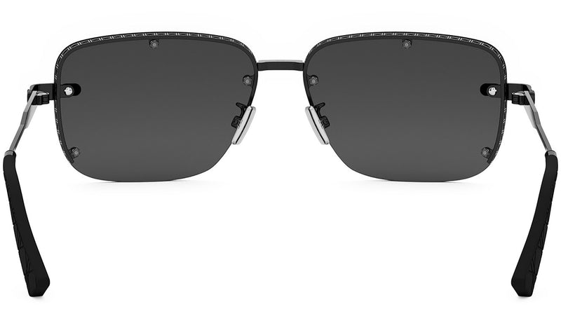 NeoDior S4U Black Rectangular Sunglasses