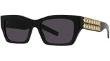 Plumetis Black Geometric Sunglasses