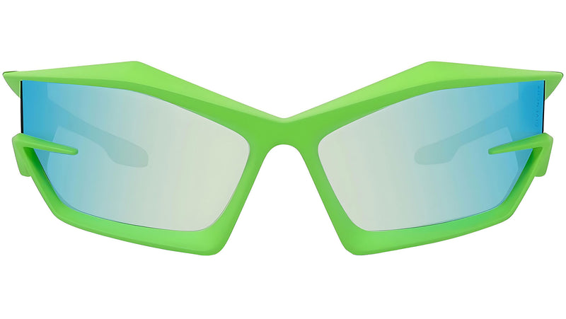 Giv Cut Green Geometric Sunglasses