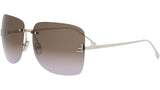 Fendi First Crystal Yellow Square Sunglasses