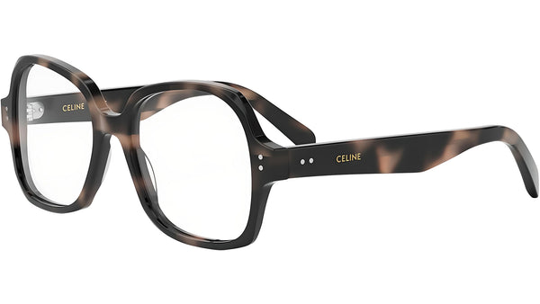 CELINE Thin Havana Geometric Eyeglasses