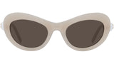 Pearl Brown Oval Sunglasses