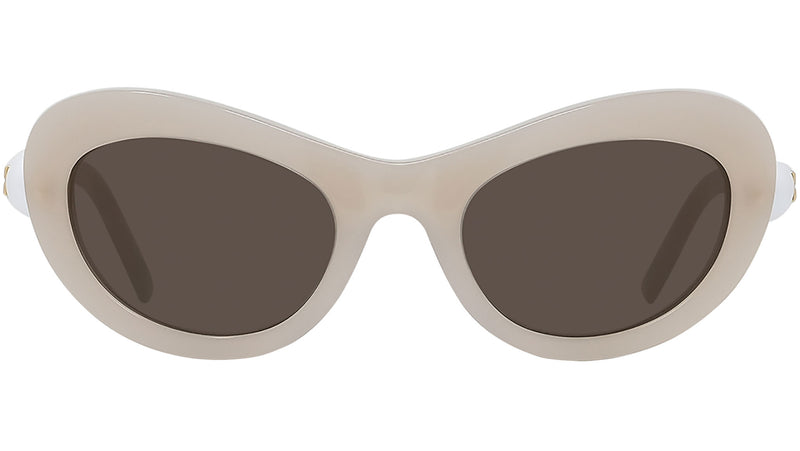 Pearl Brown Oval Sunglasses