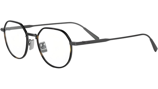 DiorBlackSuitO R3U Silver Round Eyeglasses