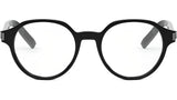 CD IconO R1I Black Geometric Eyeglasses